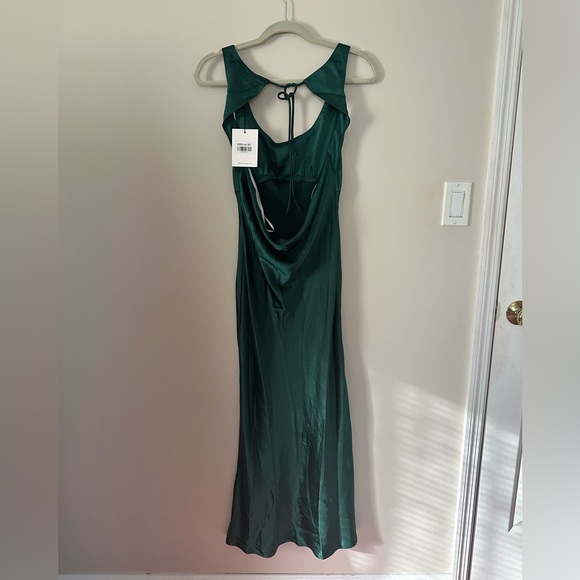 Hello Molly - Teal Midi Satin Dress (US 4) - Picture 4 of 8